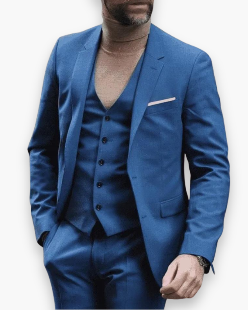 Marchmel | Costume homme avec gilet ensemble 3 pièces silhouette ajustée
