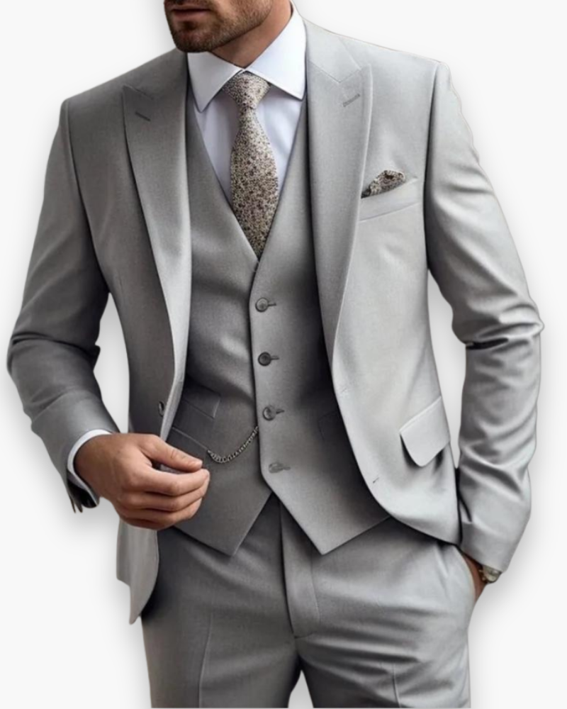 Marchmel | Costume homme avec gilet ensemble 3 pièces silhouette ajustée