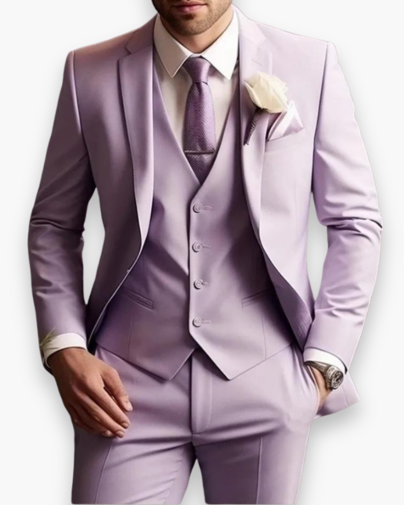 Marchmel | Costume homme avec gilet ensemble 3 pièces silhouette ajustée