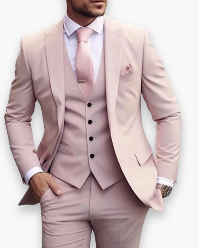 Marchmel | Costume homme avec gilet ensemble 3 pièces silhouette ajustée