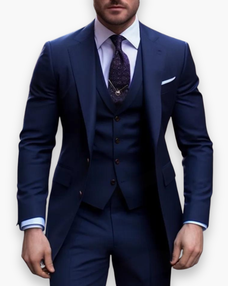 Marchmel | Costume homme avec gilet ensemble 3 pièces silhouette ajustée
