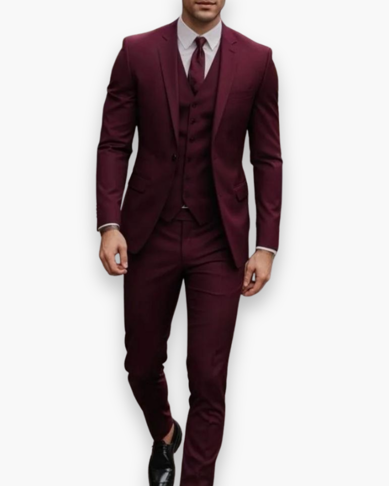 Marchmel | Costume homme avec gilet ensemble 3 pièces silhouette ajustée