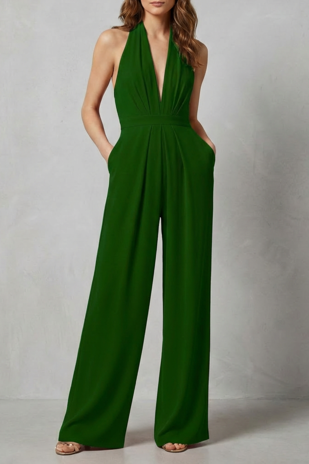 Marchmel | Femme Combinaison dos nu à col halter – Glamour audacieux d'été