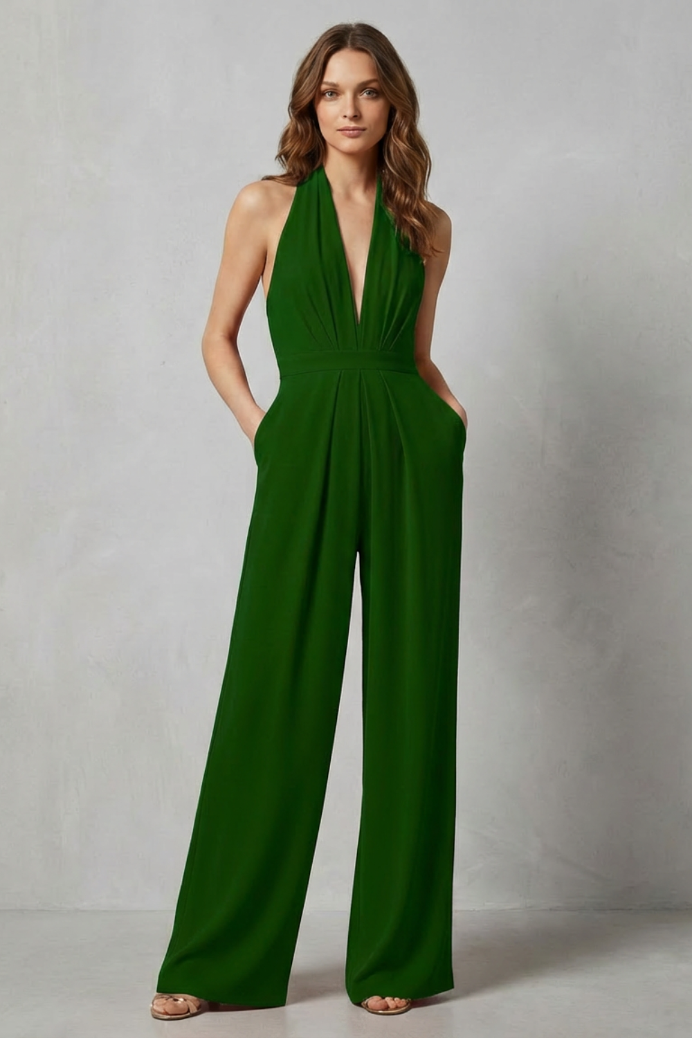Marchmel | Donna Tuta con schiena scoperta e collo halter – Glamour estivo audace