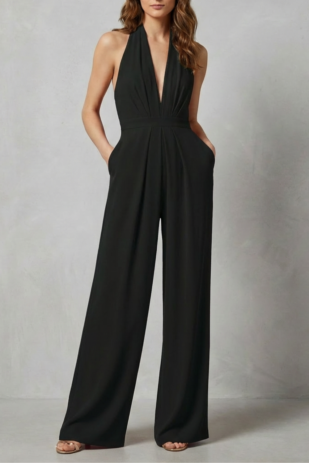 Marchmel | Femme Combinaison dos nu à col halter – Glamour audacieux d'été