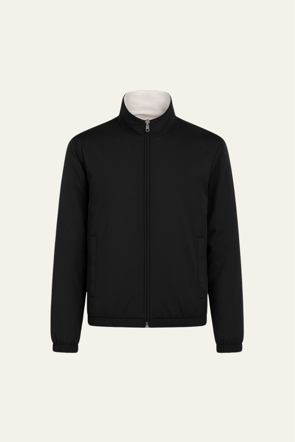 Veste Bomber Réversible Noire