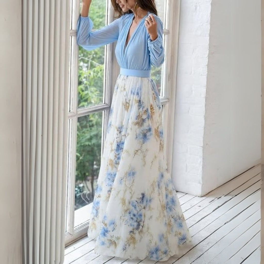Marchmel | Robe longue pour femme avec décolleté floral