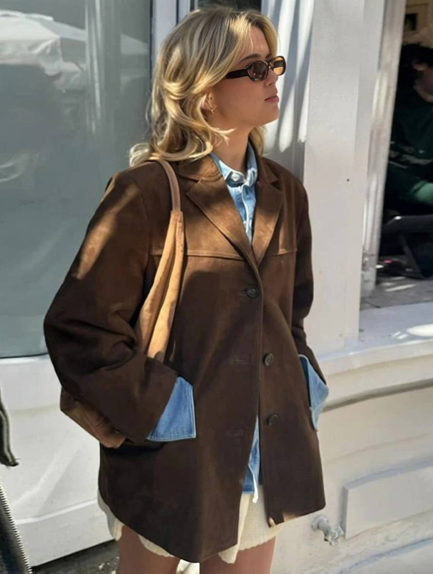 Marchmel | Femme Veste Daim Veltora Luxe Automne