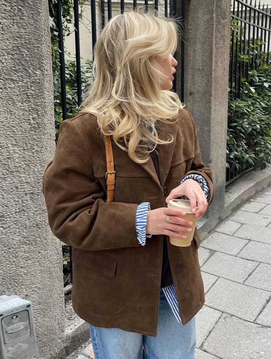 Marchmel | Femme Veste Daim Veltora Luxe Automne