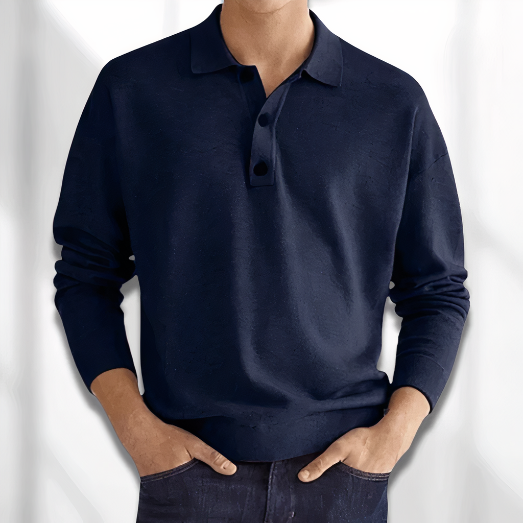 Marchmel | Homme Polo Manches Longues Élégant Automne