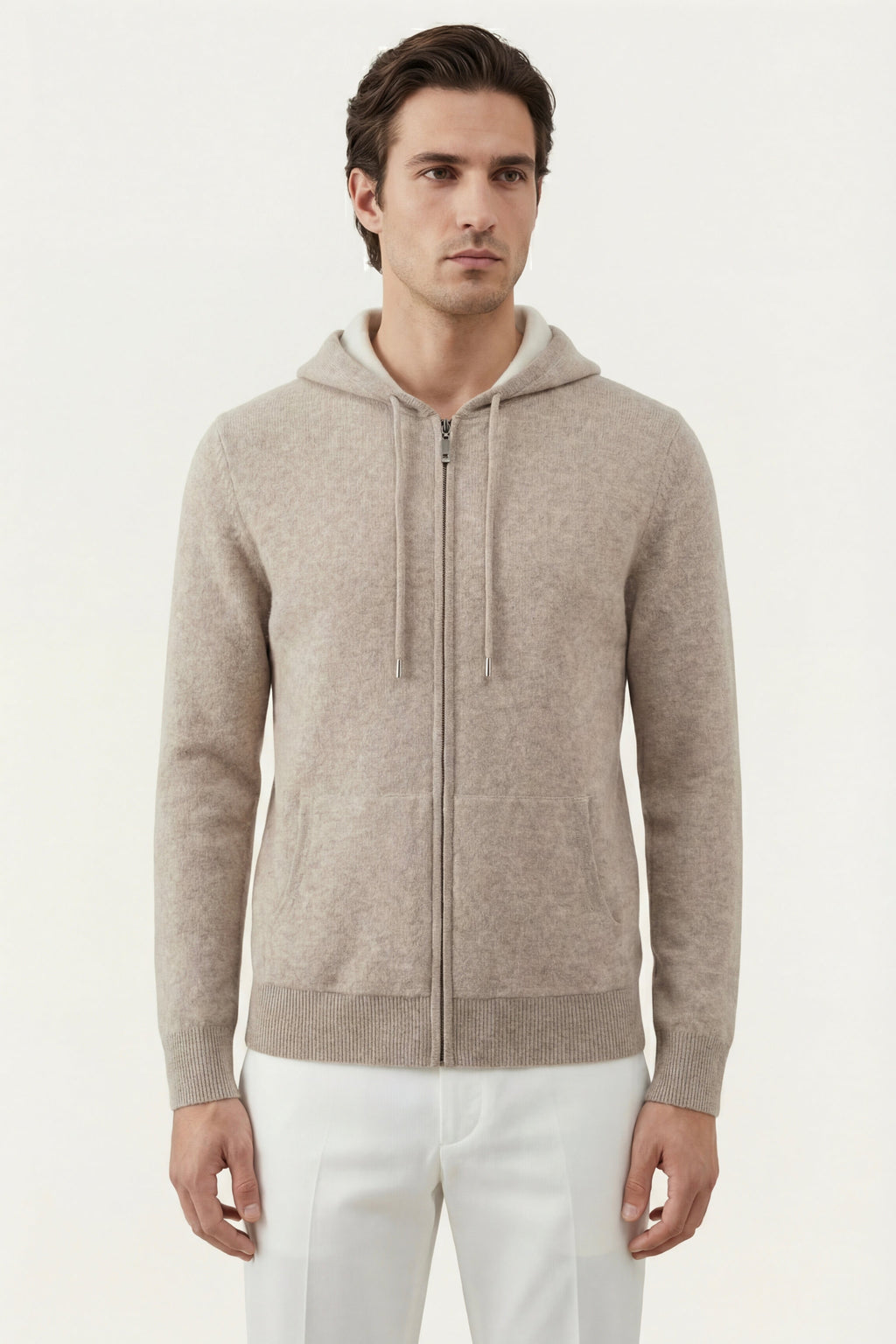 Gilet Zippé Santo Beige
