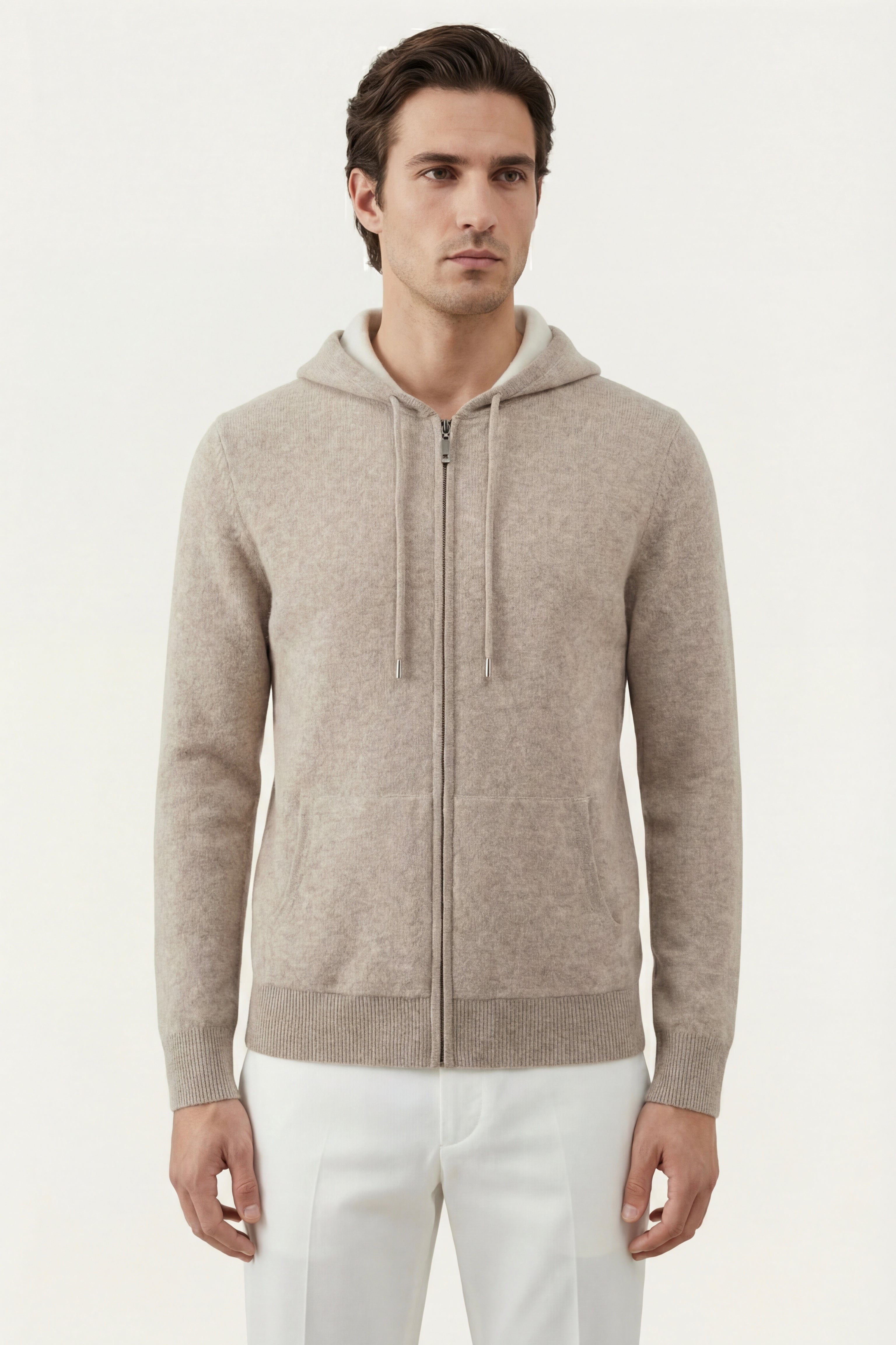 Gilet Zippé Santo Beige