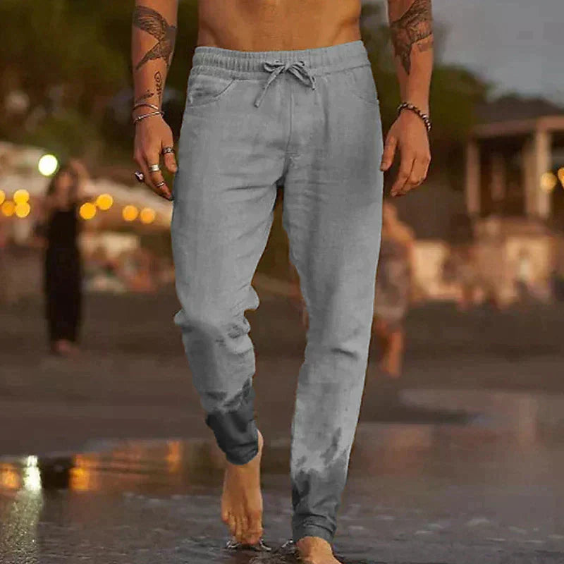 PANTALONI DA SPIAGGIA IN LINO