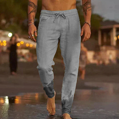 PANTALONI DA SPIAGGIA IN LINO