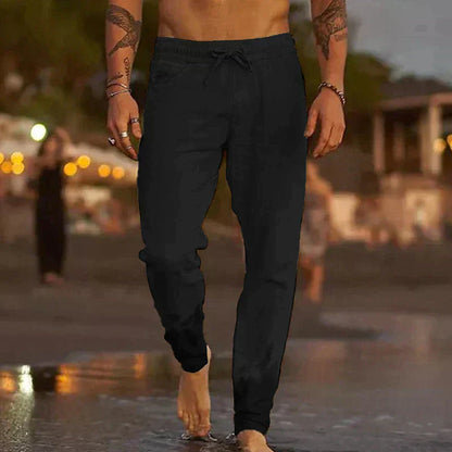 PANTALONI DA SPIAGGIA IN LINO
