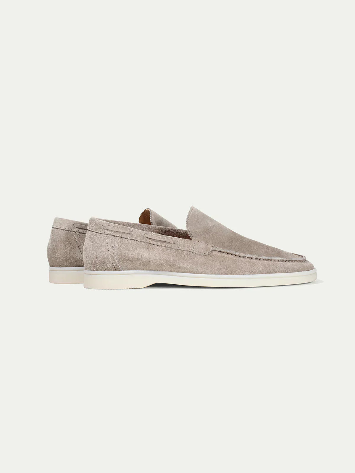 Mocassin Classique en Suède Gris Clair
