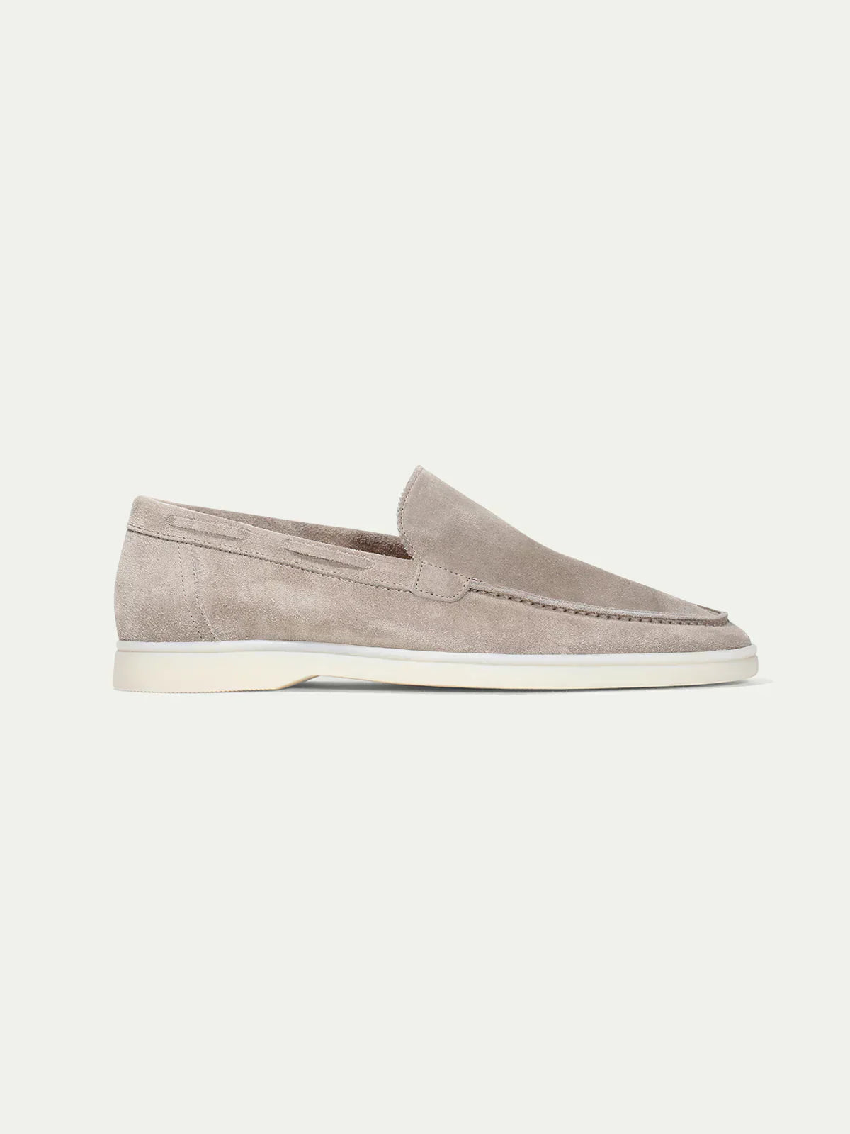 Mocassin Classique en Suède Gris Clair