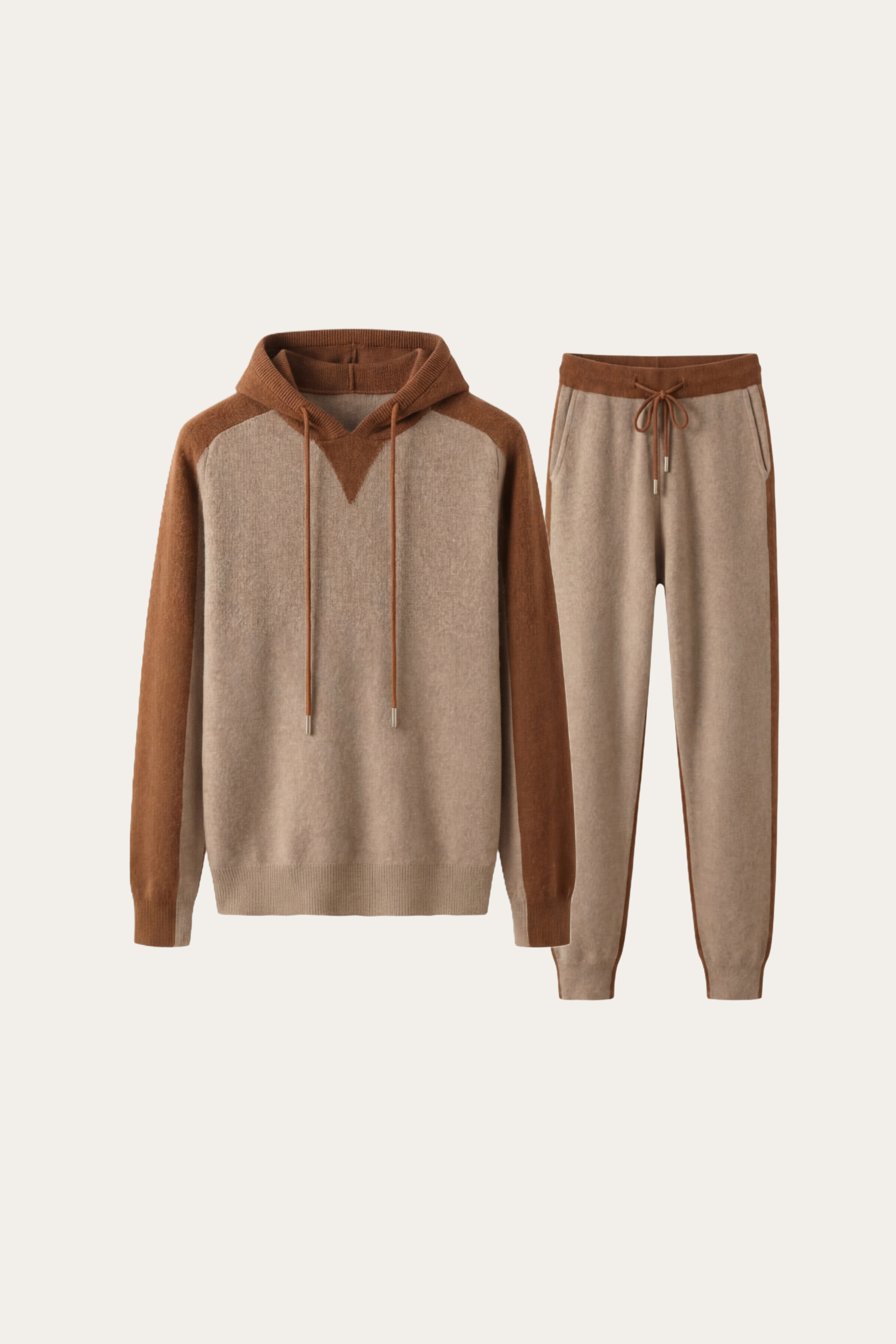 Ensemble de Sport en Cachemire Jaquard Beige