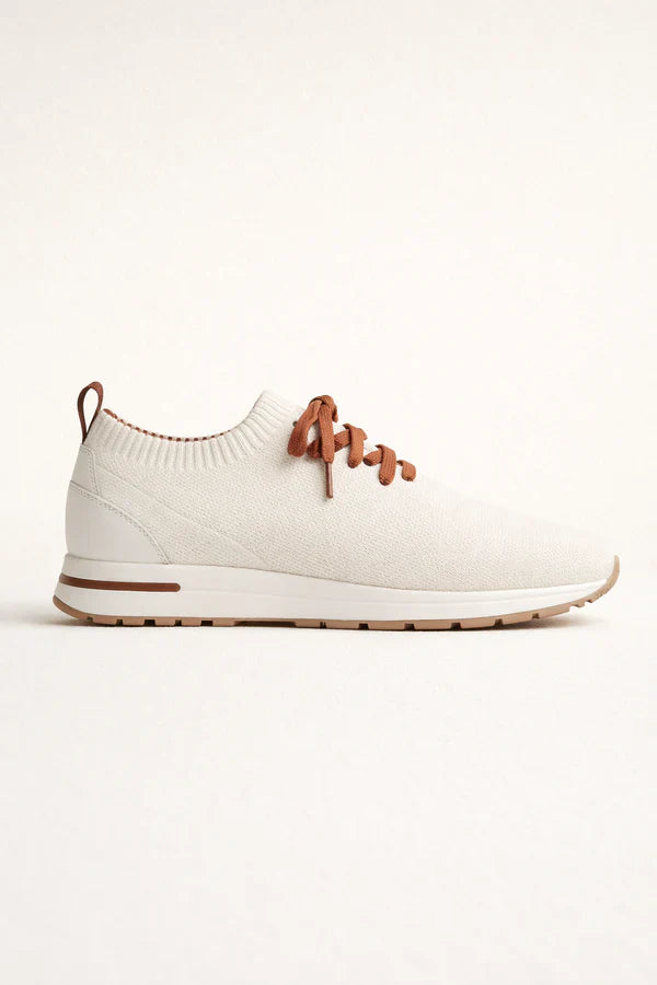 Marchmel | Uomo Sneakers Attive in Maglia Avorio Chiaro