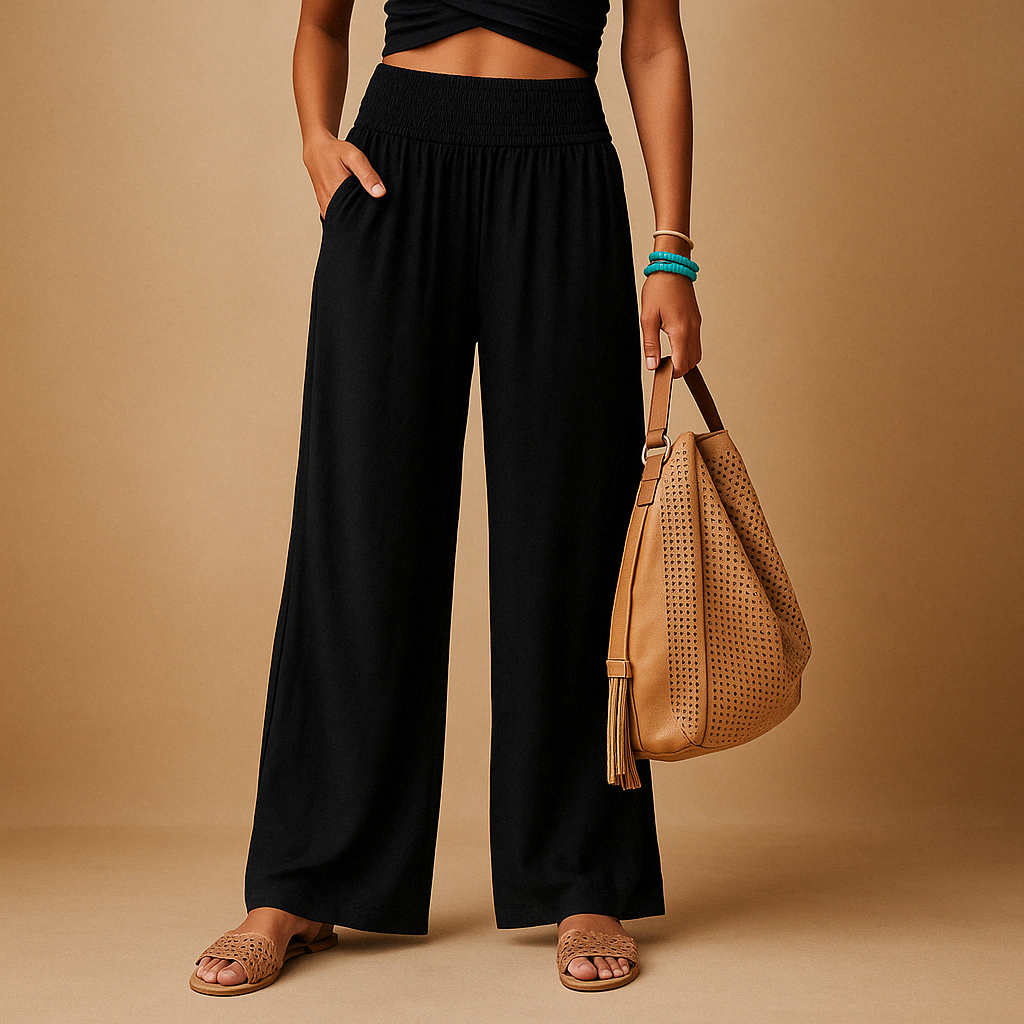 Loïs | Elegant Linen Autumn Pants with Comfortable Elastic Waist for Ladies