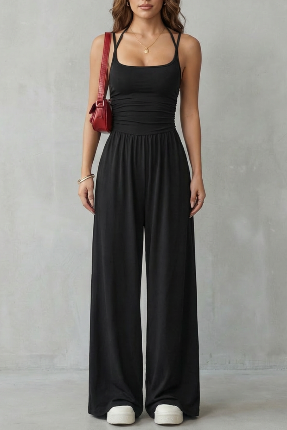 Marchmel | Femme Combinaison à bretelles doubles – Pantalon large