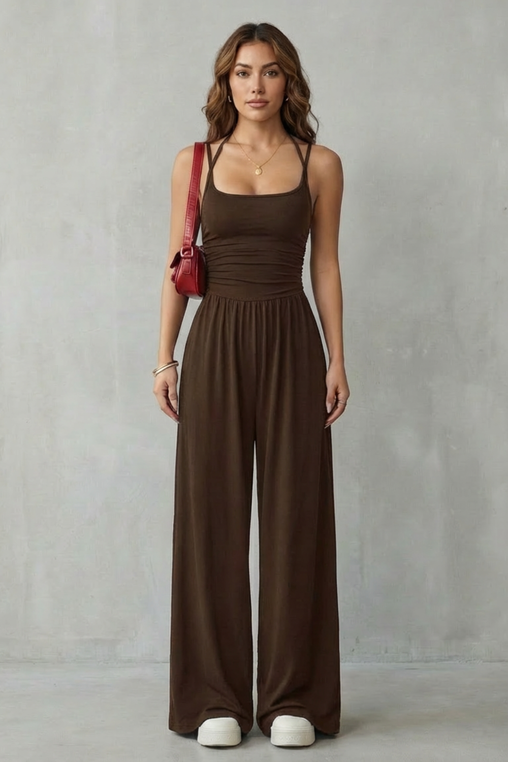Marchmel | Femme Combinaison à bretelles doubles – Pantalon large