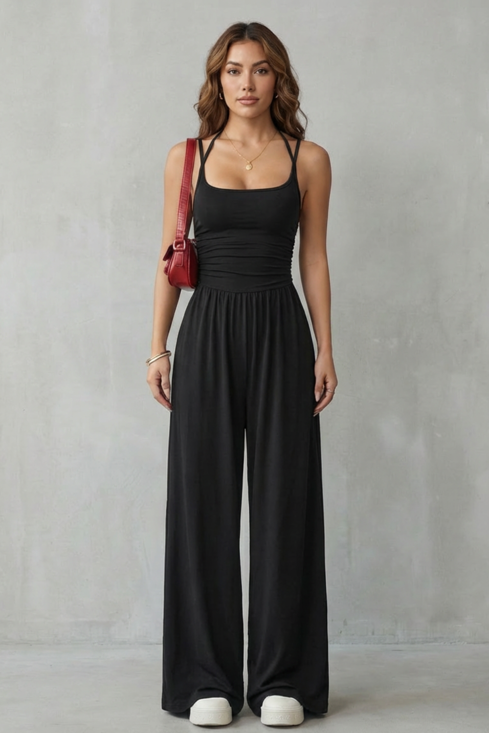 Marchmel | Femme Combinaison à bretelles doubles – Pantalon large