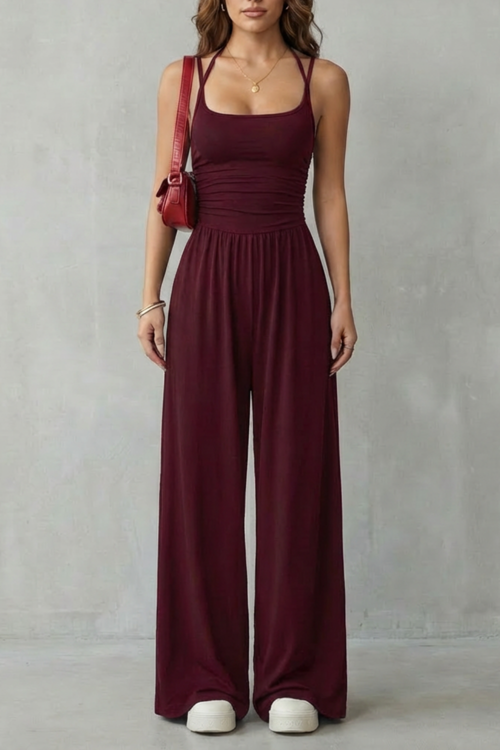 Marchmel | Femme Combinaison à bretelles doubles – Pantalon large