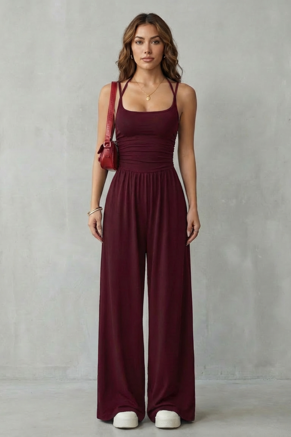 Marchmel | Femme Combinaison à bretelles doubles – Pantalon large