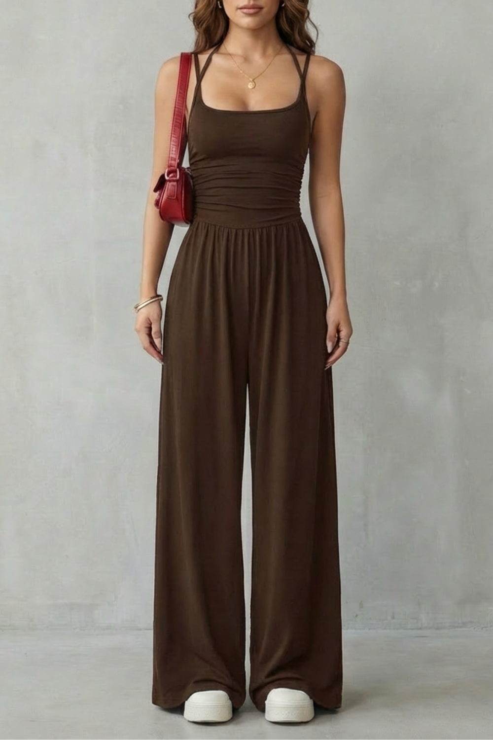 Marchmel | Femme Combinaison à bretelles doubles – Pantalon large