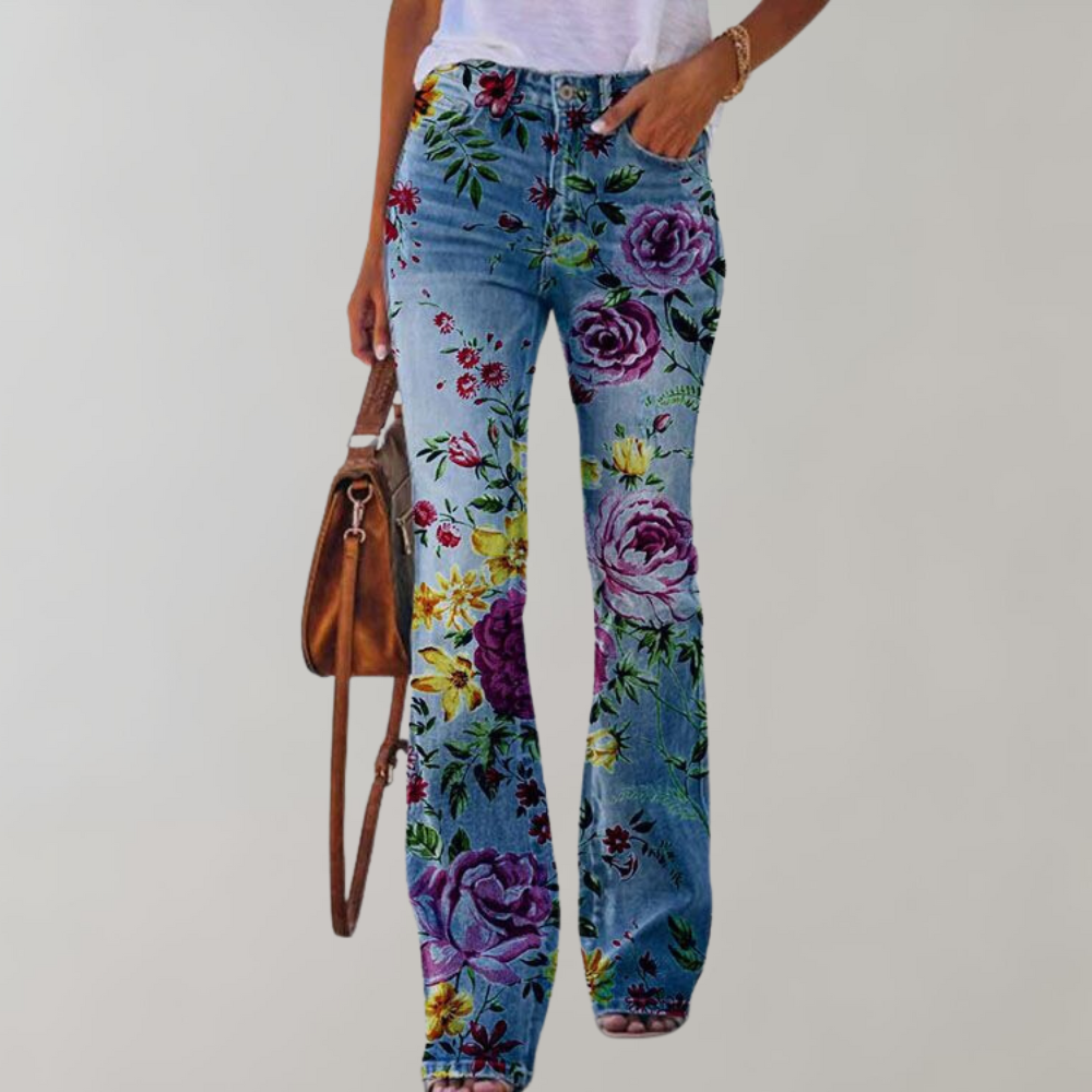 Marchmel | Femme Jeans Coupe Évasée Imprimés Fleurs Papillons