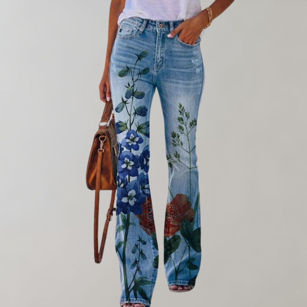 Marchmel | Femme Jeans Coupe Évasée Imprimés Fleurs Papillons