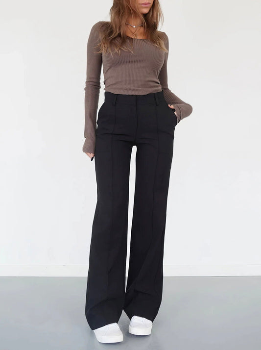 Marchmel | Femme Pantalon Amy Coupe Large Chic Automne