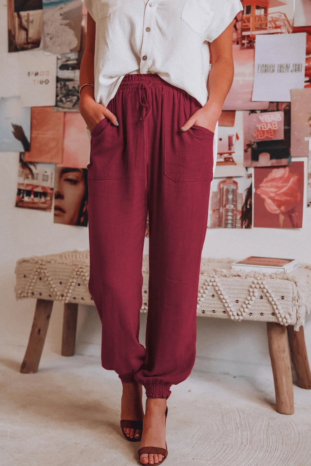 Marchmel | Femme Pantalon Lin ALOHA Automne Léger Confort
