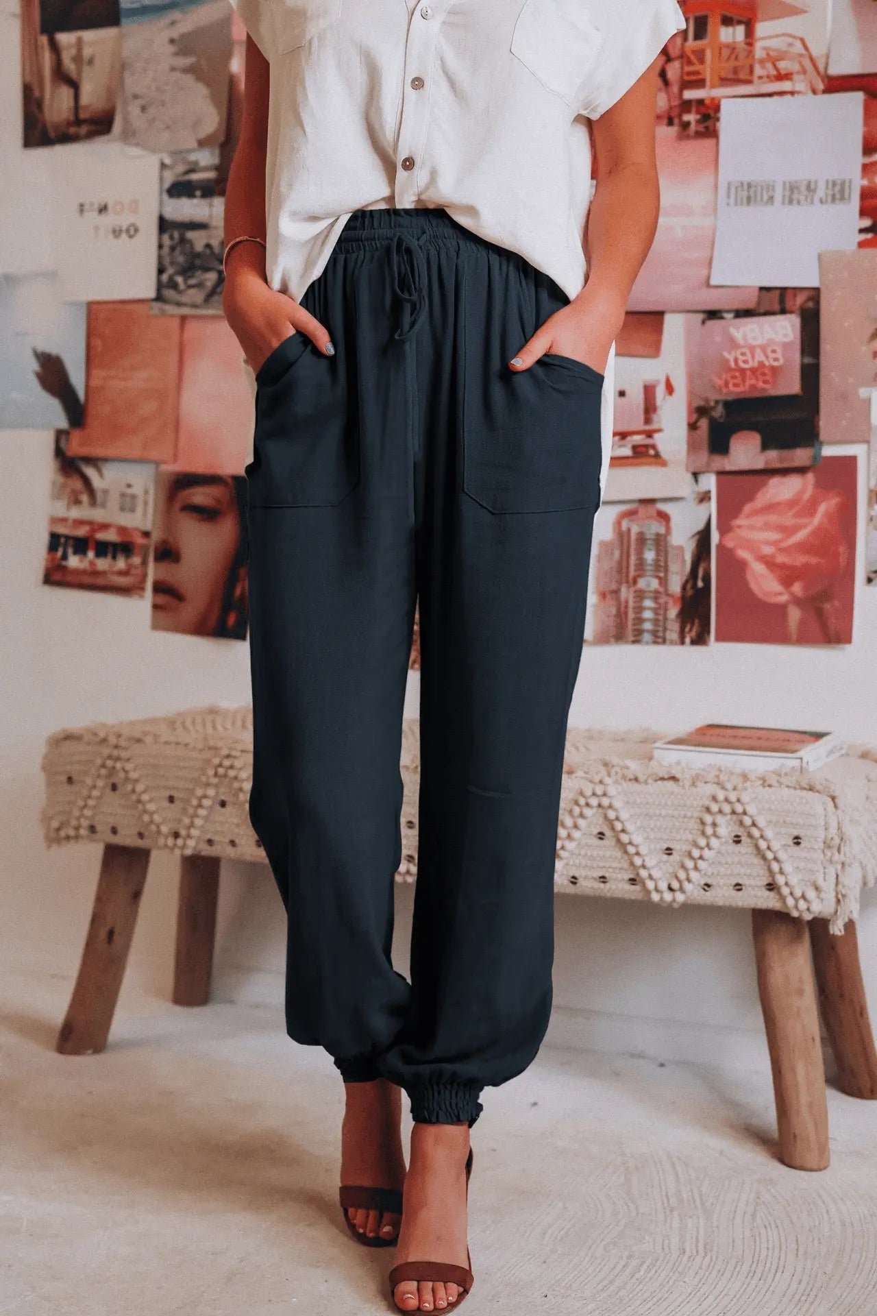 Marchmel | Femme Pantalon Lin ALOHA Automne Léger Confort