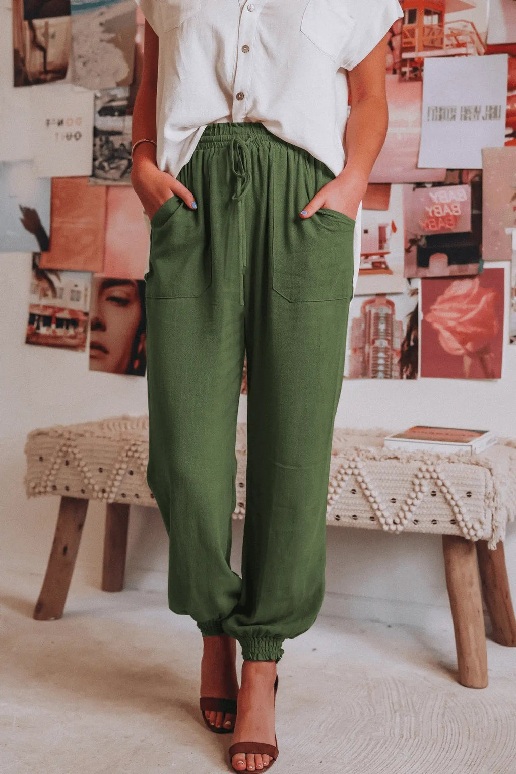 Marchmel | Femme Pantalon Lin ALOHA Automne Léger Confort