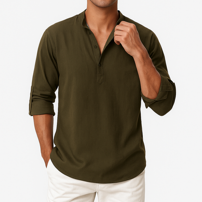 Marchmel | Homme Chemise en Lin Longue