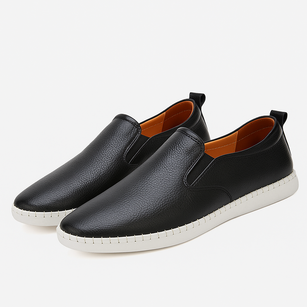 Marchmel | Homme Mocassins décontractés à enfiler avec couture rayée