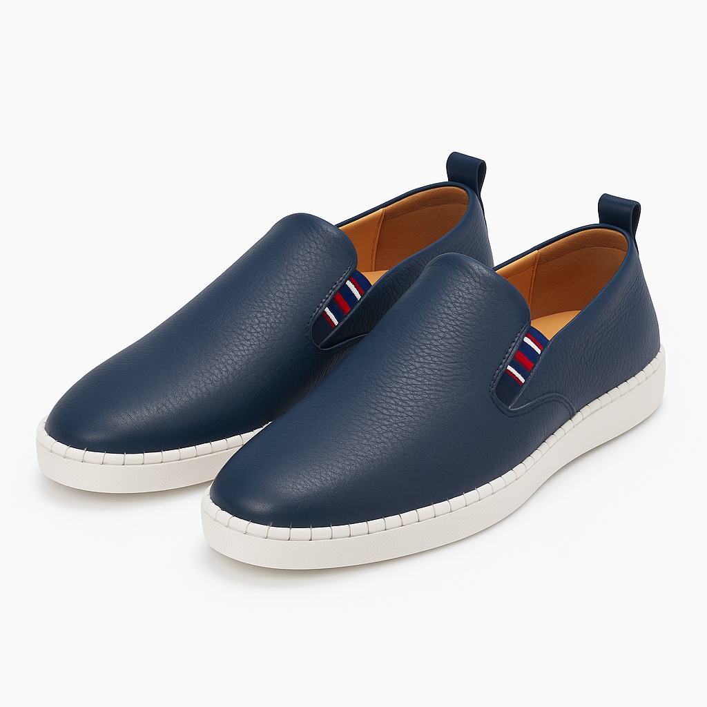 Marchmel | Homme Mocassins décontractés à enfiler avec couture rayée