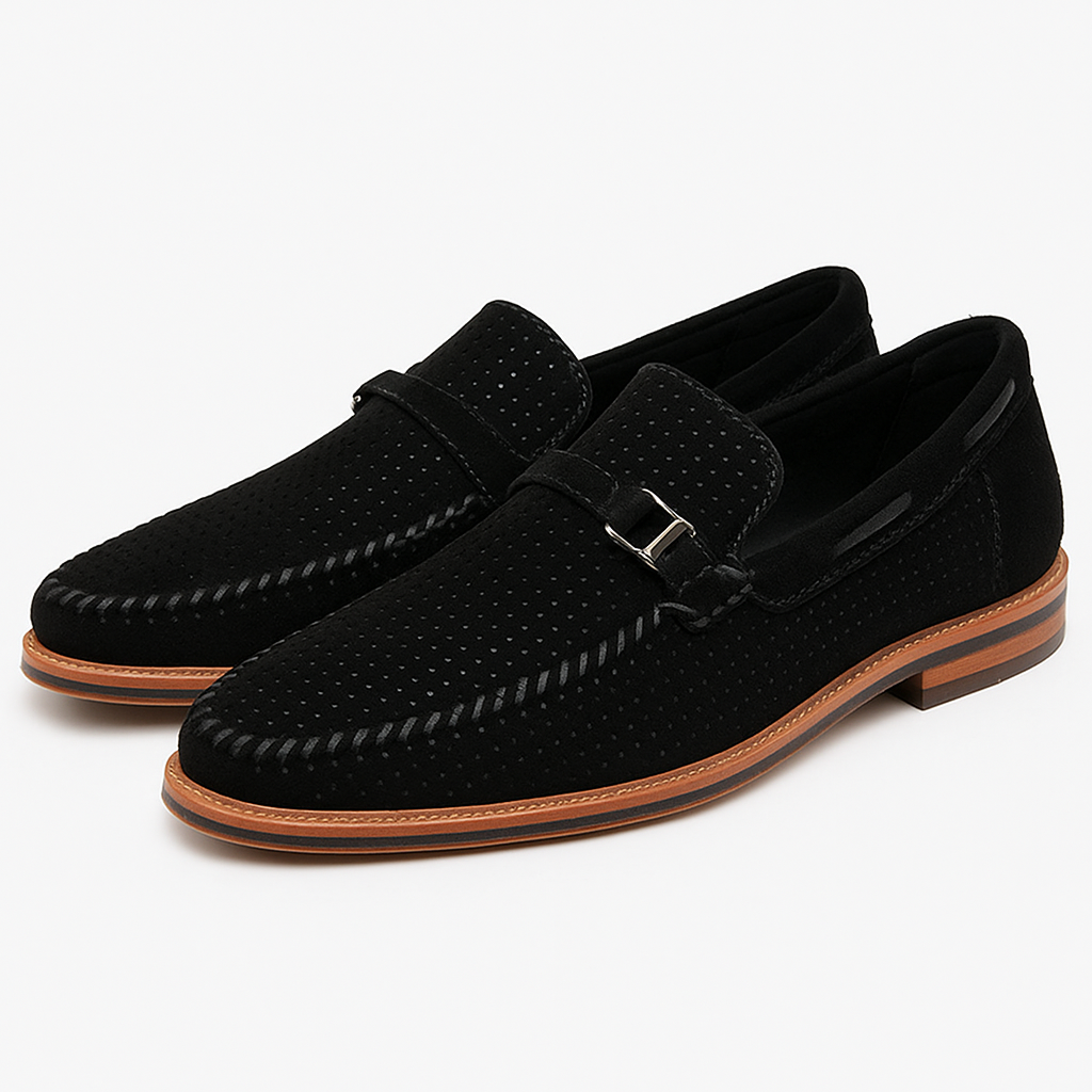 Marchmel | Homme Mocassins décontractés perforés à boucle