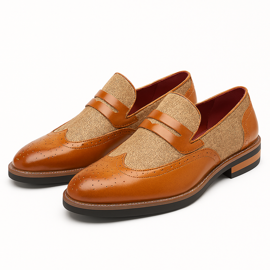 Marchmel | Homme Mocassins en cuir poli et toile