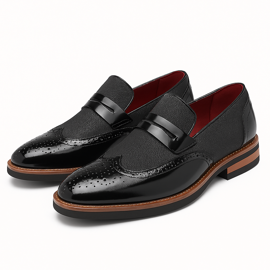 Marchmel | Homme Mocassins en cuir poli et toile