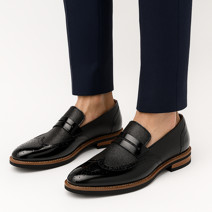 Marchmel | Homme Mocassins en cuir poli et toile