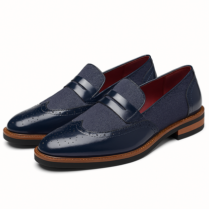 Marchmel | Homme Mocassins en cuir poli et toile
