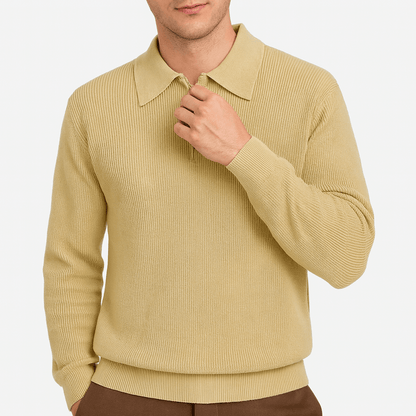 Marchmel | Homme Pull Polo avec Fermeture Éclair