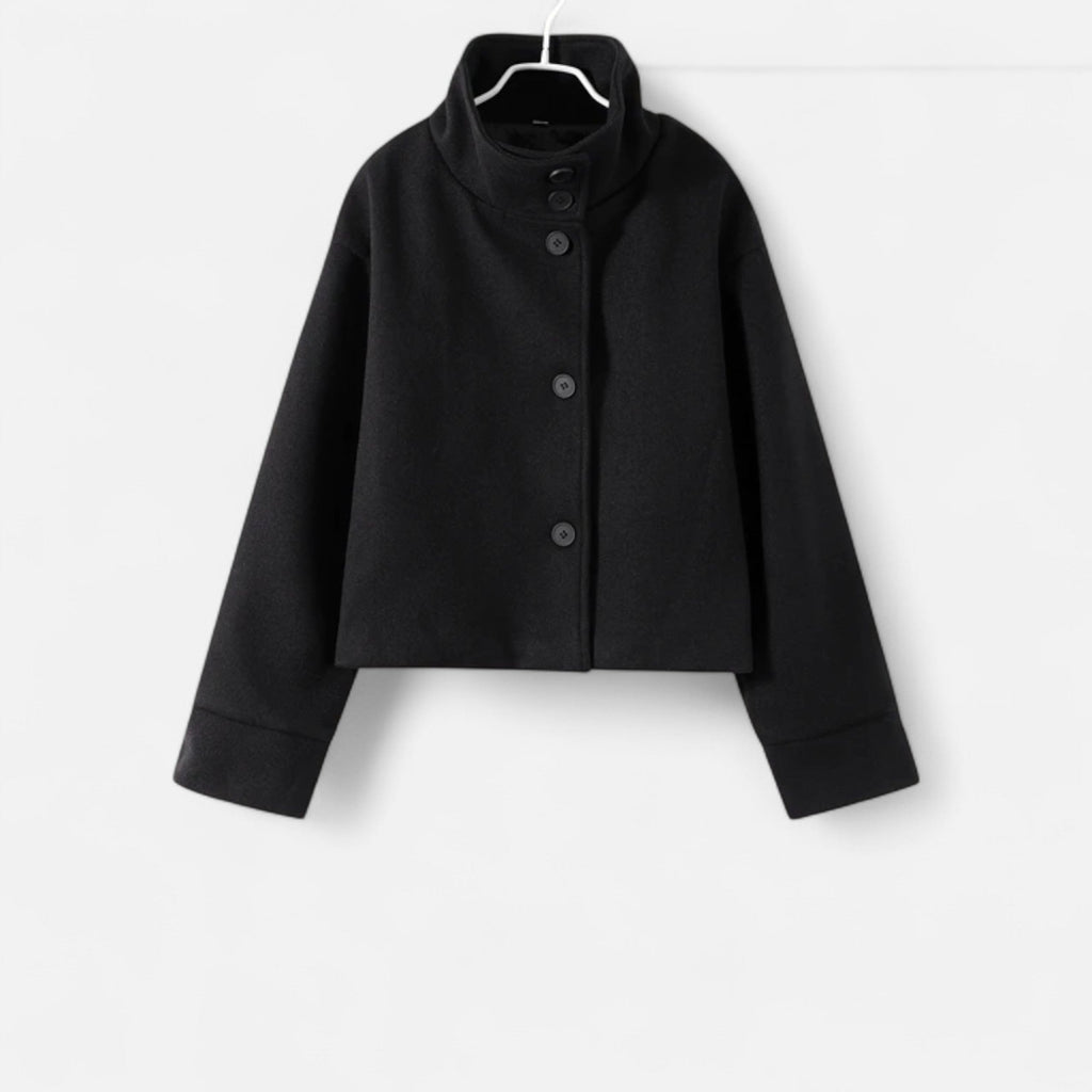 Marchmel | Manteau Court Femme Col Haut Chic