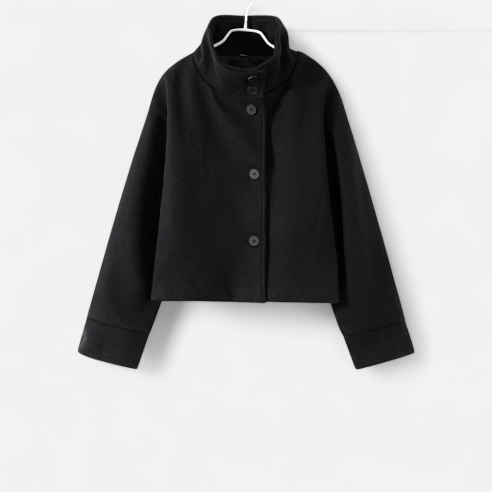 Marchmel | Manteau Court Femme Col Haut Chic