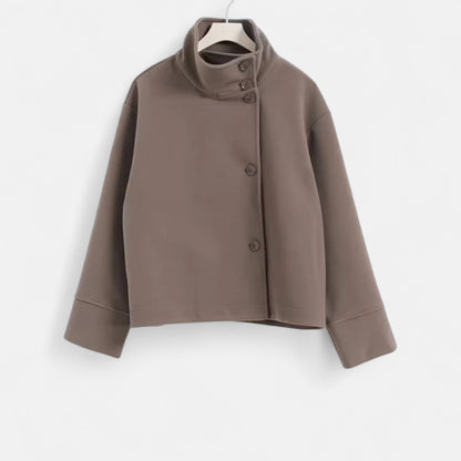 Marchmel | Manteau Court Femme Col Haut Chic