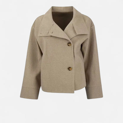 Marchmel | Manteau Court Femme Col Haut Chic