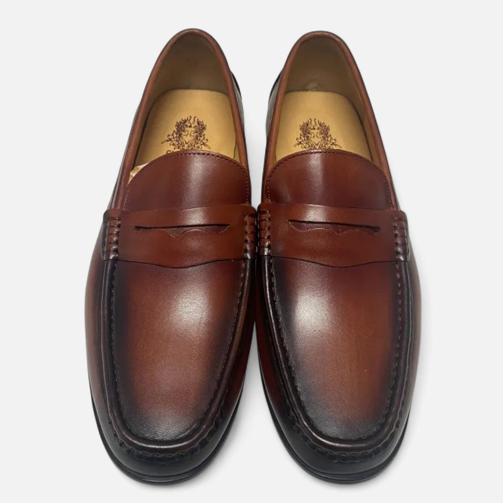 Marchmel | Mocassins Penny en Cuir pour Homme – Élégance Noire à Enfiler pour le Bureau & les Occasions